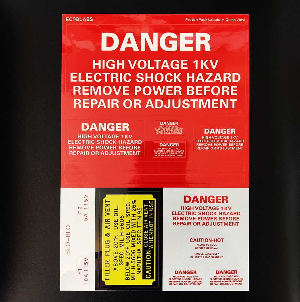 Proton Pack Label Set