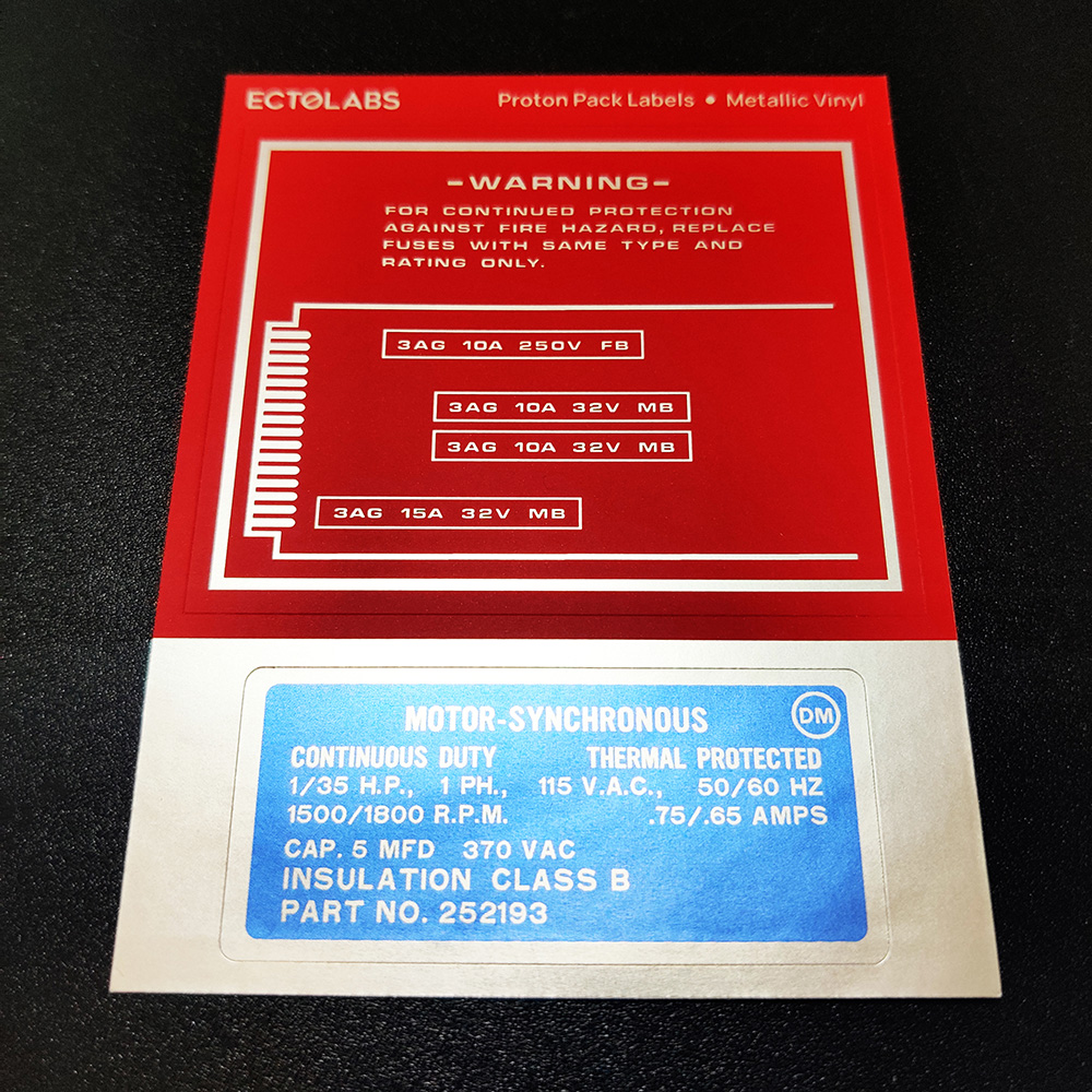 Proton Pack Label Set